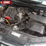 Equipo de GNC con cilindro de 90 litros.